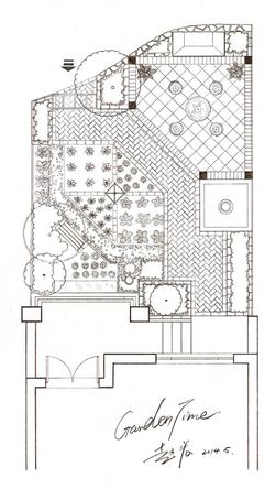 【庭院設(shè)計(jì)】手繪庭院設(shè)計(jì)圖